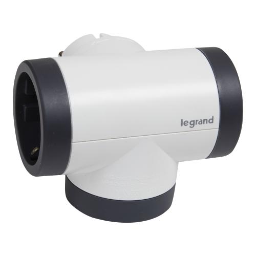 LEGRAND - 694522 Contact adapter 2x Shuko T-shaped rotating with USB A + C white Legrand