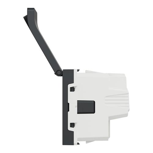 SCHNEIDER ELECTRIC - NU303754TA Контакт шуко с ДЗ+ капак 2P+E 16A, антрацит