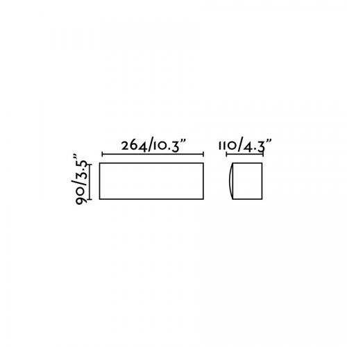 FARO - ANCORA Dark grey wall lamp Ref.74401 IP44