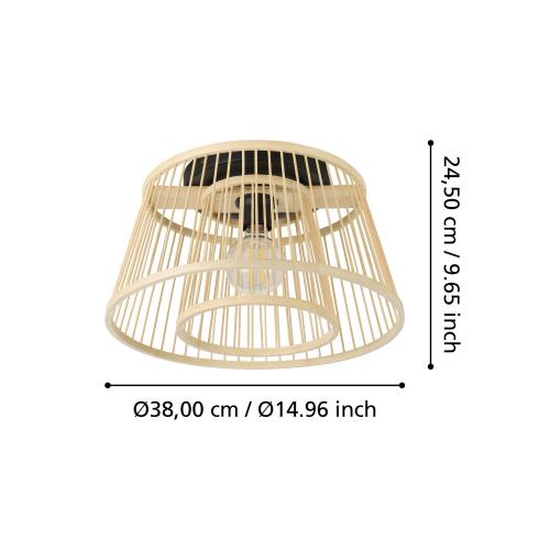 EGLO - ceiling luminaire HYKEHAM 43851 E27, 60W