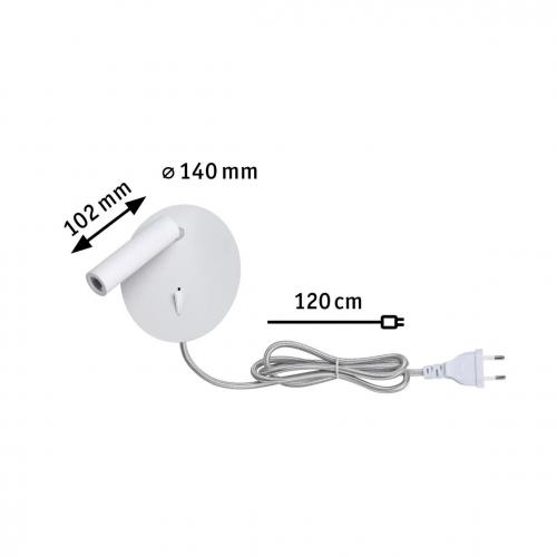 PAULMANN - Аплик  78917  TABARI⚡3000K⚡300lm⚡230V⚡LED 3.2W✴Бял/Хром