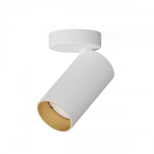NOWODVORSKI - Спот за външен монтаж 7771 MONO I WHITE/GOLD • GU10  1X10W LED • IP20