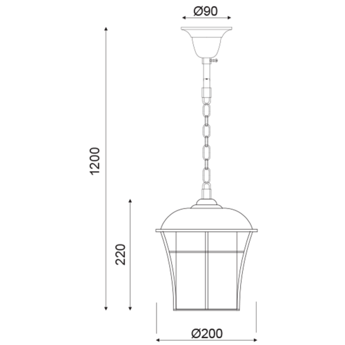 ACA LIGHTING - Пендел  Vintage  EG166211PB