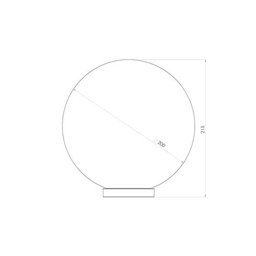 ATRA -  Park lamp 6720 Ф200х215 E27 IP44 12W