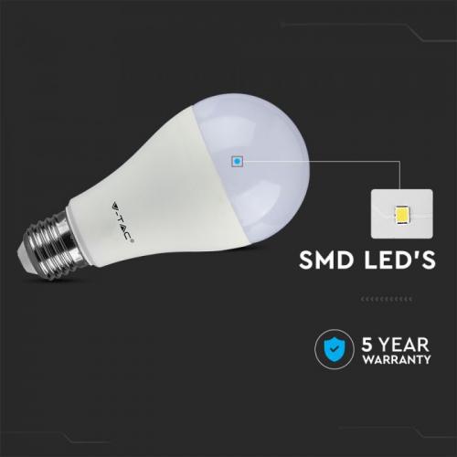 V-TAC - LED Bulb SAMSUNG Chip 17W E27 A65 Plastic White SKU: 164