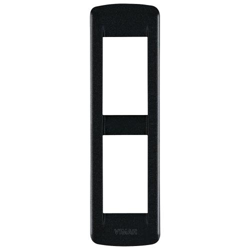 VIMAR - 16784.11 - Rondò plate 2Mpan metal black