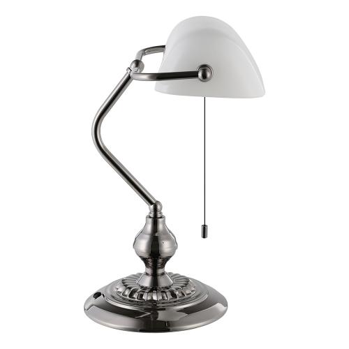 EGLO - Настолна лампа BANKER E27 1x60W сребро/бяло - 901019