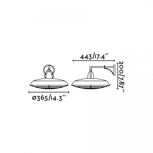 FARO - PLEC LED Old brown wall lamp Ref.66208 IP 44