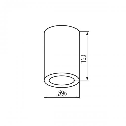 KANLUX - Ceiling-mounted spotlight fitting AQILO E27 IP65 DSO-W - 36644