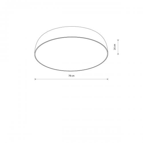 NOWODVORSKI - Плафон  8021 SATELLITE L BLACK • E27  10x25W only LED • IP20