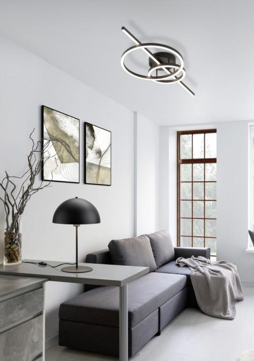 TRIO - Плафон с дистанционно, смяна на цветна температура MONTILLA 643010332 54W 6300lm, 2700 - 6000K черен