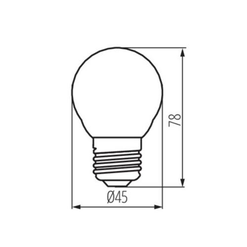 KANLUX - LED Крушка XLED EX G45 E27 3,8W 4000K 806lm 37345