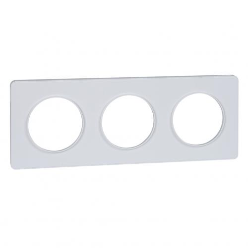 SCHNEIDER ELECTRIC - S520806 Odace - Touch - cover frame - 3 gangs H/V71 - white & white border