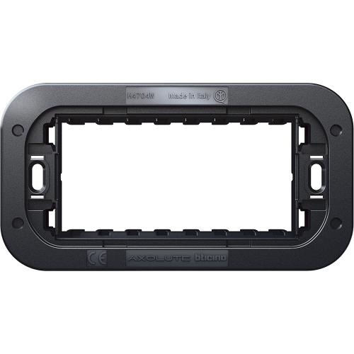 BTICINO - H4704W Support for AXOLUTE AIR cover plate - 4 modules - mounting with screws