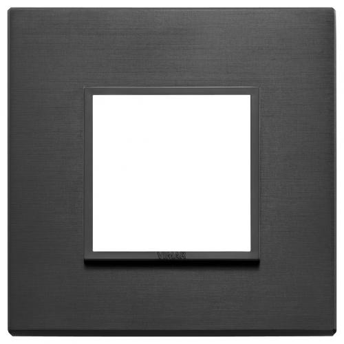 VIMAR - 21642.18 - Plate 2M aluminium total black
