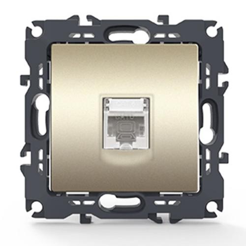 ACA LIGHTING - PRIME LAN SOCKET 1xRJ45 CAT6 UTP IP20 MATT CHAMPAGNE 1000113204