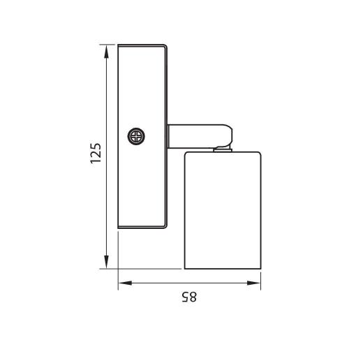 VIVALUX - Ceiling spotlight SP746-1SQ LORENZO wood+black Е27 VIV004887