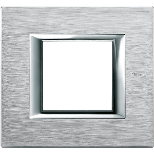 BTICINO - HA4802CR Rectangular cover plate 2 modules - chrome 