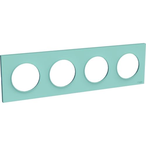 SCHNEIDER ELECTRIC - S520708C Odace Styl cover frame 4 gang cyan
