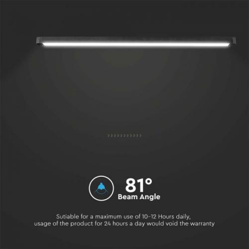 V-TAC - 22W LED Магнитен Линеен Осветител 3000K Черно Тяло SKU: 10249