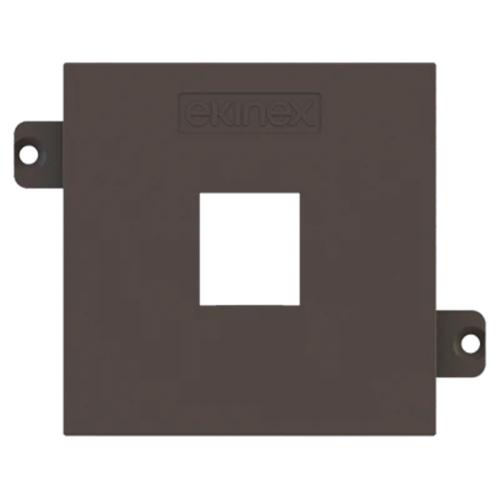 Ekinex - Faceplate for 1x RJ45 Keystone 55x55 Fenix Cocoa - EK-KSC-1K-FCC