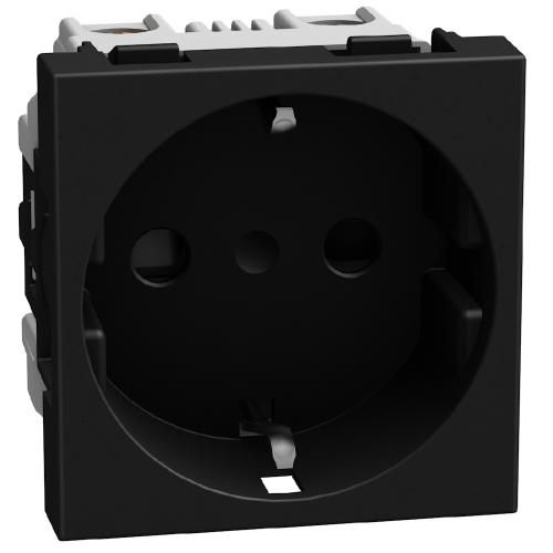 BTICINO - Socket SCHUKO 2P+E 16A with child protection 2M color Graphite Light Now YD4141