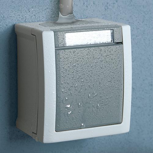 PANASONIC - 2-gang One-way Switch WPTC4009-2GR Pacific Panasonic IP54