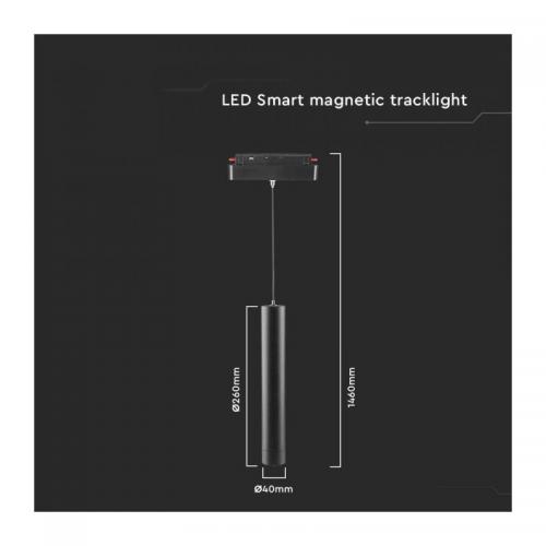 V-TAC - 8W LED Магнител Релсов SMART Пендел 3 в 1 SKU: 6889  VT-908D