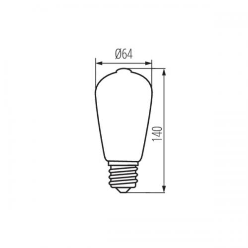 KANLUX - XLED крушка ST64C 7W-NW 806lm E27 4000K 33513