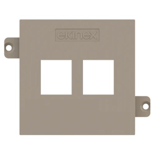 Ekinex - Faceplate for 2х RJ45 Keystone 55x55 Fenix Beaver Ottawa - EK-KSC-2K-FCO