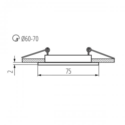 KANLUX - Ceiling-mounted spotlight fitting NAVI 04694