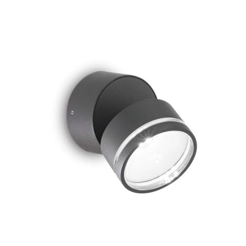 IDEAL LUX -   IP54 285450 OMEGA AP ROUND ANTRACITE 3000K