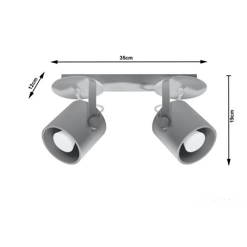 SOLLUX - Ceiling lamp LAROSA SL.0316 greey