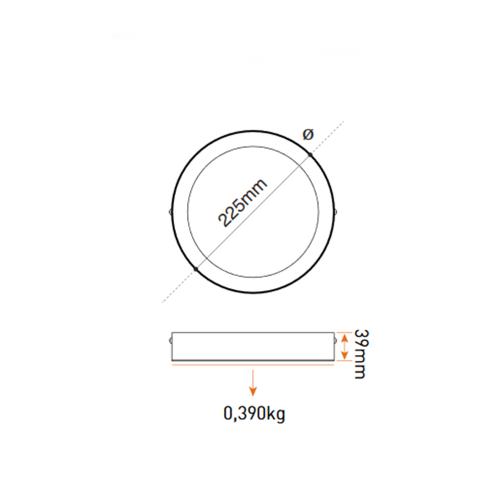 PANASONIC - 18W Surface Mounted Circular Type LED Panel  - 6500K  LPLB11W186