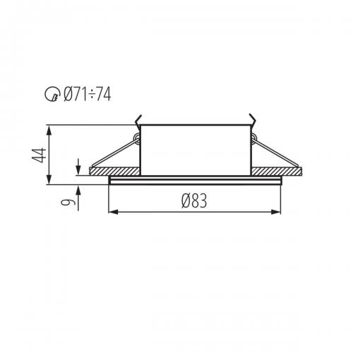 KANLUX - Луна влагозащитена матиран хром IP44 QULES AC O-C/M (26304)