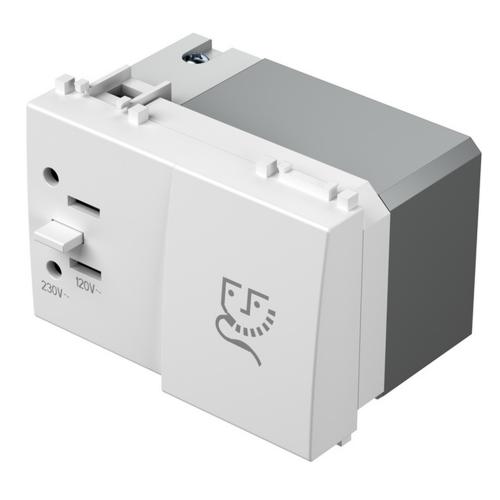 TEM - EM60MW Socket for shaver 3M, color White matt, Modul