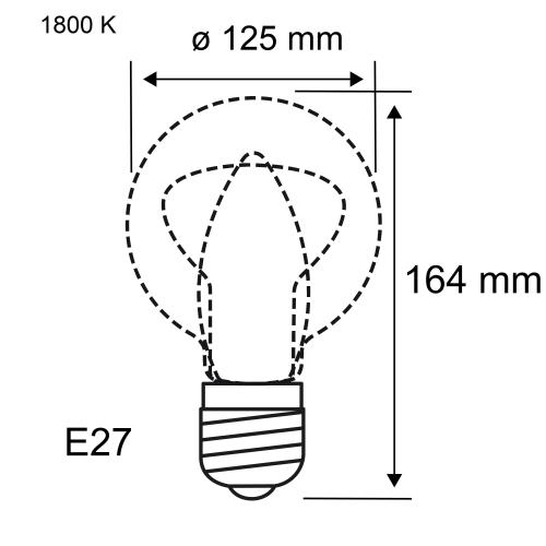 PAULMANN - LED Декоративна крушка  29238   Floating Shine Standard 230V LED Globe ⚡ E27 ⚡ 150lm ⚡ 4W ⚡ 1800K dimmable ✴ Опушено стъкло