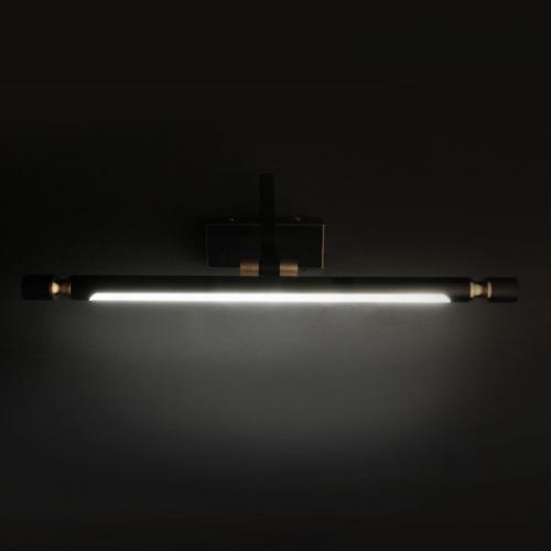 2R - LED аплик за баня 10W 4000K с ключ 560мм IP44 черен злато 6766 