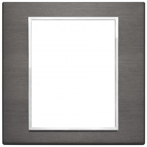 VIMAR - 21668.03 - Plate 8(4+4)M aluminium lava grey