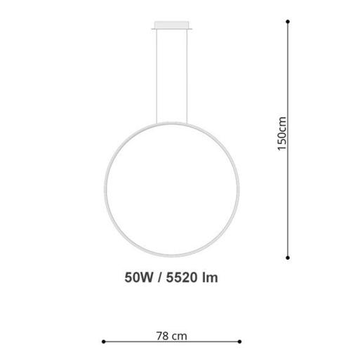 SOLLUX - Pendant RIO 78 TH.120 Black 4000K