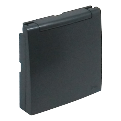 EFAPEL - Face plate for Outlet with lid SCHUKO IP44 GREY 90634 TIS LOGUS 90