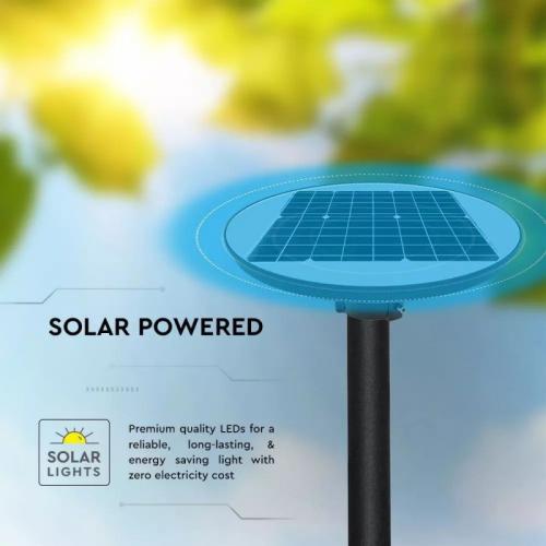 V-TAC - LED Solar Garden Light 10W Motion Sensor IP65 Remote Control Timer Function 4000K SKU: 5152 