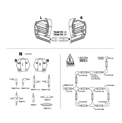 KANLUX - Accessory for electrical supply track systems TEAR PR-X-WH - 22591