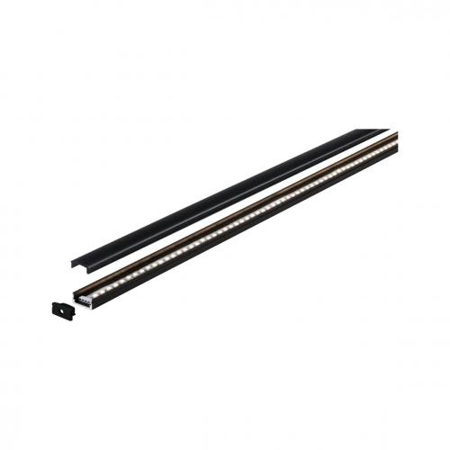 PAULMANN - Профил за LED Лента  2м.  70521  LED Strip Profile Base Black Diffuser 2m✴Черен