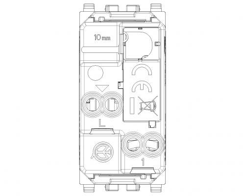 VIMAR - 1P NO 10A push button Vintage white - 22008.01