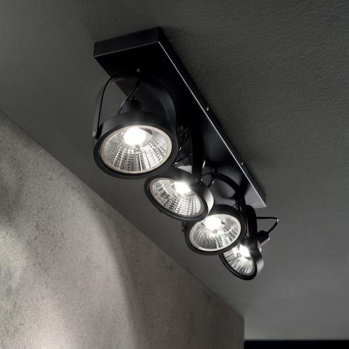 IDEAL LUX - spot luminaire GLIM PL4 NERO 200255