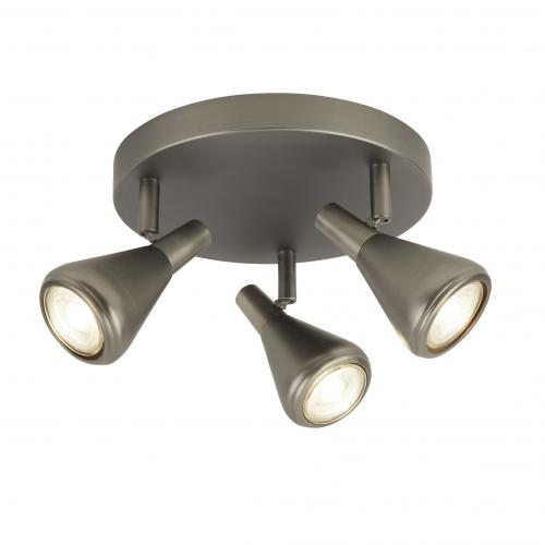 SEARCHLIGHT -  7243-3AS Tinley 3lt Spotlight, Gu10, Antique Silver 