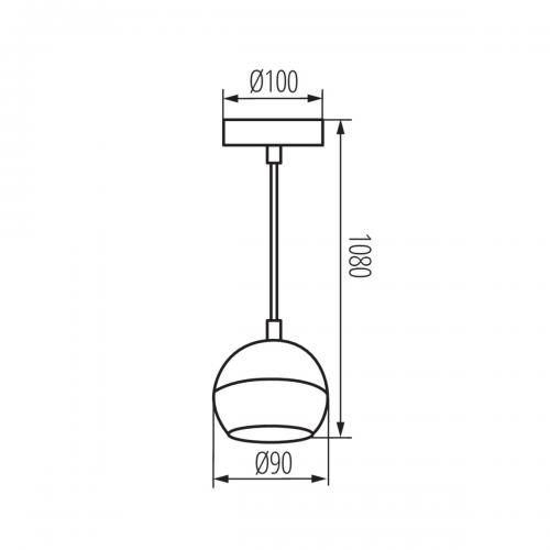 KANLUX - Pendant Lamp GALOBA C 33683 35W GU10