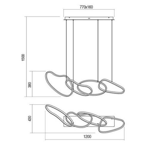 REDO GROUP - Chandelier 01-3389 3000K/4500K/6500K