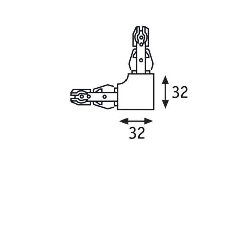 PAULMANN - Конектор 95646  URail  L-piece  • 62x62mm max. 1000W • Бял